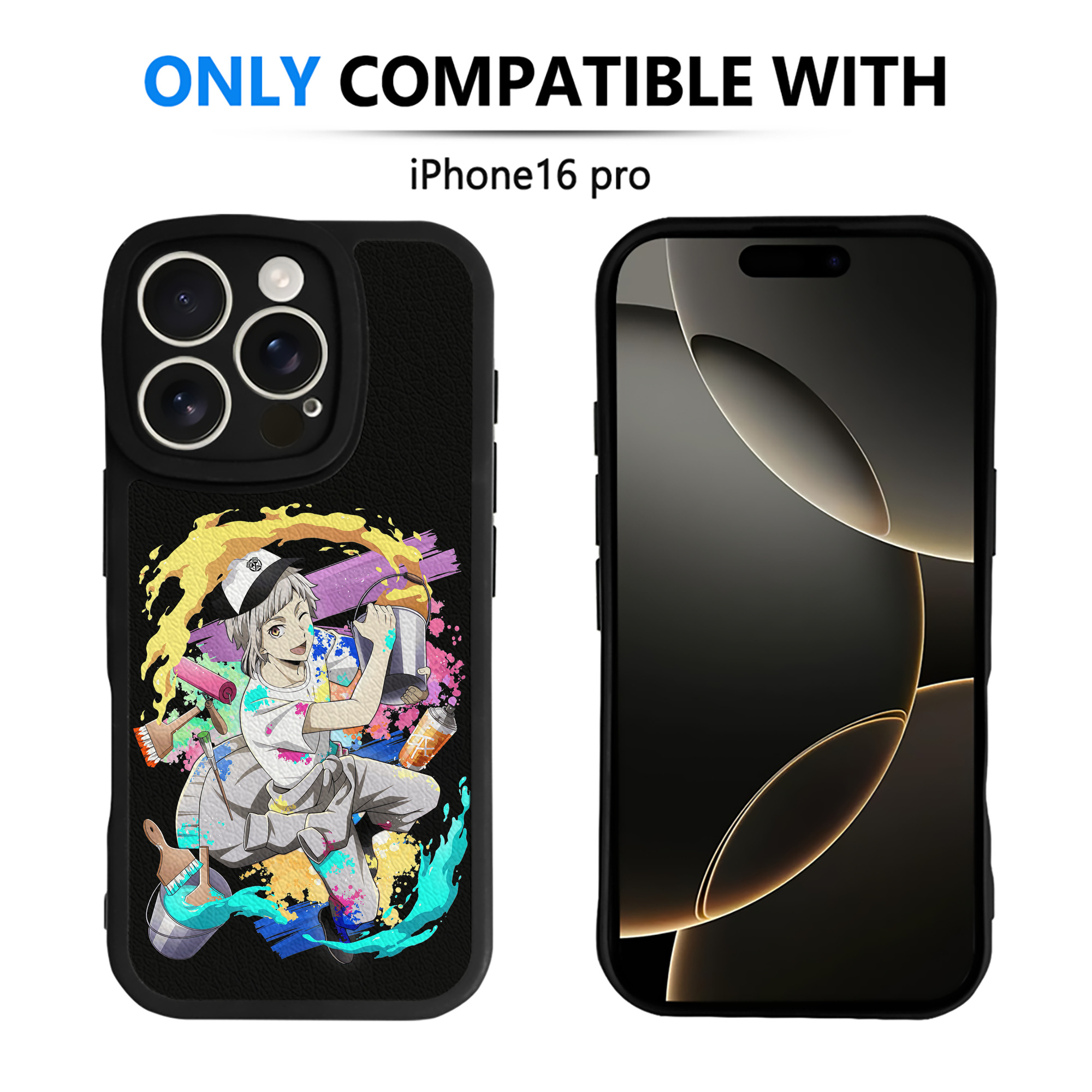 （画像用） 文豪ストレイドッグス Bungo Stray Dogs 【iPhone 16シリーズ対応】シリコンスマホケース（レザー調） 材質：シリコン